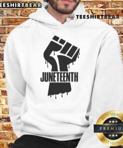 Hot Juneteenth Black Fist Hoodie showcasing a powerful design symbolizing freedom and empowerment for Juneteenth celebrations.