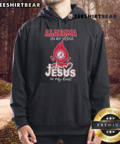 Cozy hoodie featuring 'Nice Alabama In My Veins Jesus In My Heart' design, perfect for Alabama fans and faith lovers.