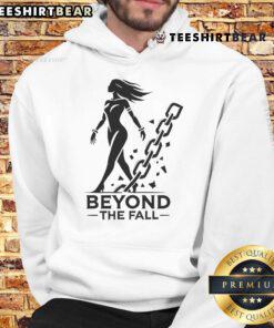 Women wearing Nice Beyond The Fall hoodie in a cozy outdoor setting, showcasing style and comfort for fall fashion.