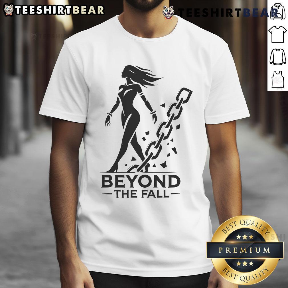 Stylish Nice Beyond The Fall Women T-Shirt featuring a trendy design, perfect for casual wear and autumn fashion.