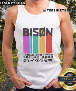 Nice Bison Timeless Jam From A Future Band tank top featuring a vibrant design and unique graphic for music lovers.