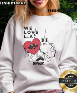 Cozy Nice Dim Mak We Love LA sweatshirt in stylish design, perfect for casual outings and showcasing LA pride.