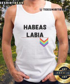 Nice Habeas Labia Pride logo tank top featuring vibrant colors and a bold design, perfect for LGBTQ+ celebrations.