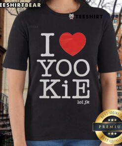 Nice I Love Yookie LOL JK Ladies Tee featuring a fun graphic design, perfect for casual wear and Yookie fans.
