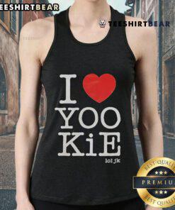 Nice I Love Yookie LOL JK tank top featuring a fun design, perfect for casual outings or fan gatherings.