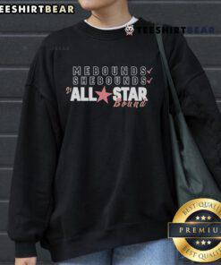 Nice Mebounds Sebounds All Star Bound Sweatshirt in vibrant colors displayed on a hanger, perfect for casual wear.