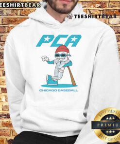 Alt Text: Cartoon hoodie featuring Nice Pete Crow-Armstrong, Chicago Cubs baseball player, perfect for mid-summer outings.