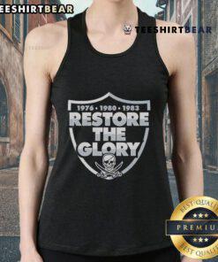 Stylish Nice Restore The Glory Las Vegas Raiders tank top, perfect for fans showcasing team spirit and comfort.