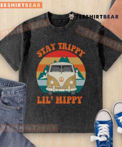 Nice Stay Trippy Lil Hippy washed t-shirt featuring vibrant colors and a relaxed fit, perfect for casual style.