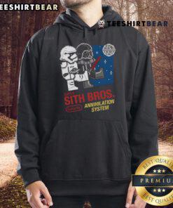 8-bit hoodie featuring Nice Super Sith Bros Galactic Annihilation System design, perfect for gaming fans and collectors.