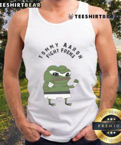 Nice Tommy Aaron Fight Frens Pepe the Frog tank top featuring vibrant graphics and a fun design perfect for fans.