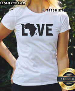 Official Africa Love Ladies Tee featuring a vibrant design, perfect for stylish women who celebrate African culture.