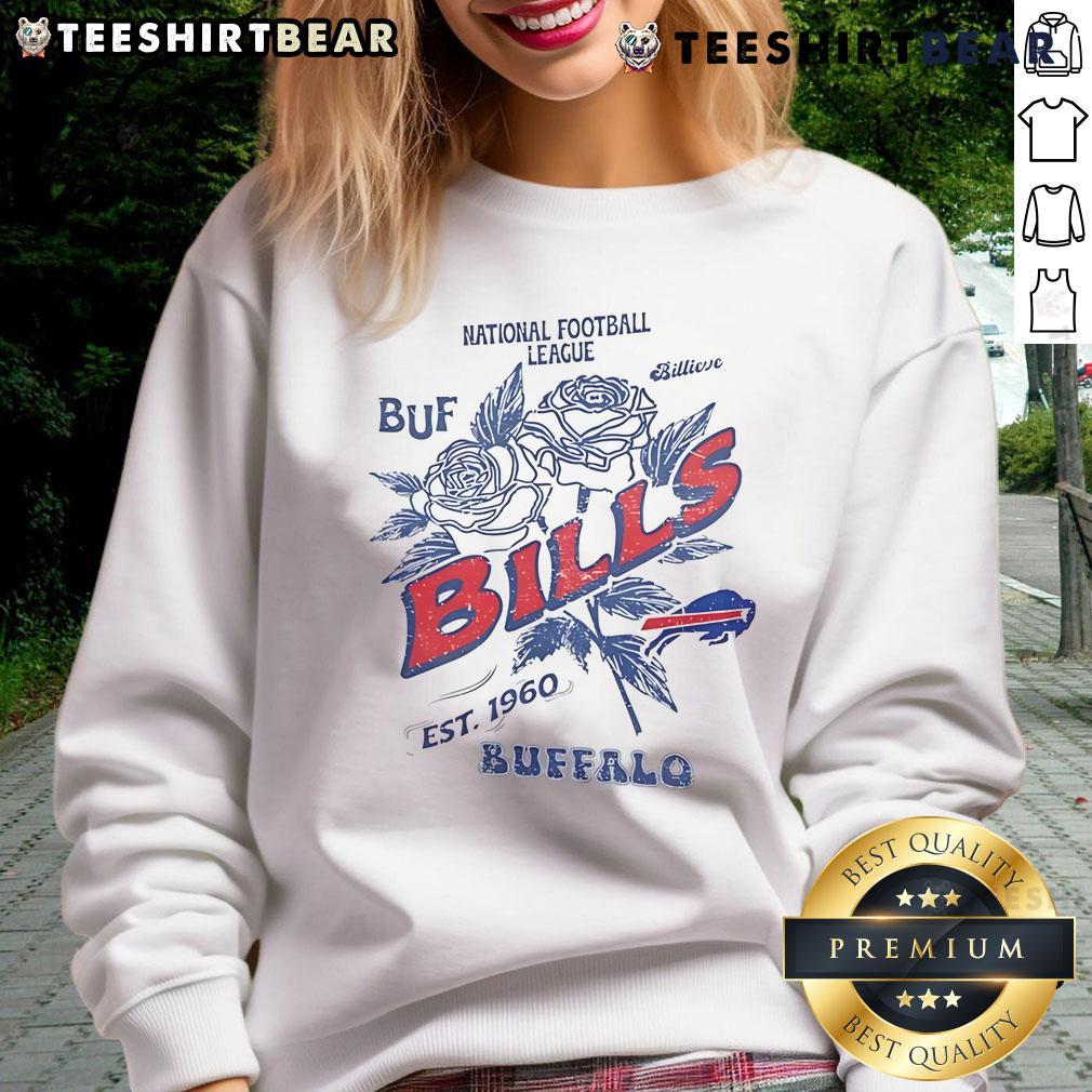 Official Baltimore Ravens sweatshirt, established 1996, featuring team logo and vibrant rose design, perfect for fans.