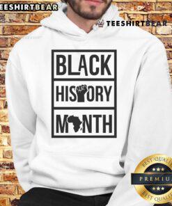 Alt Text: Official Black History Month Africa Fist Hoodie featuring a bold fist graphic, celebrating African heritage and culture.