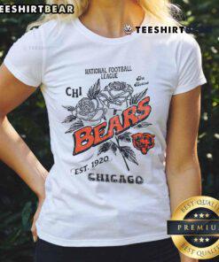 Official Chicago Bears ladies tee featuring NFL logo, established 1920, perfect for fans of the National Football League.