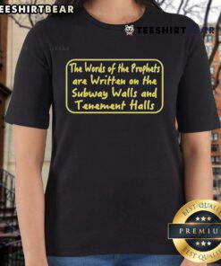 Official Simon & Garfunkel Sound of Silence tee featuring 'The Words of the Prophets' design for ladies.
