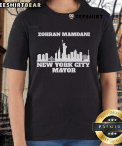 Official Zohran Mamdani New York City Mayor ladies tee featuring a stylish design and vibrant colors, perfect for supporters.