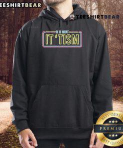 Premium JD Delay It Is What It Tism neon hoodie with vibrant colors, perfect for casual streetwear fashion.