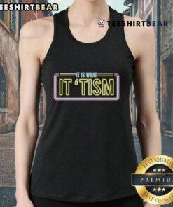 Premium JD Delay It Is What It Tism Neon Tank Top featuring vibrant colors and a stylish design for summer fashion.