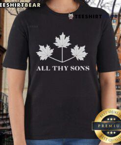 Premium Top Toronto Maple Leafs All Thy Sons Ladies Tee featuring vibrant team colors and logo for passionate fans.