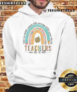 Alt Text: Cute hoodie for teachers featuring a rainbow design, perfect for the last day of school celebrations.