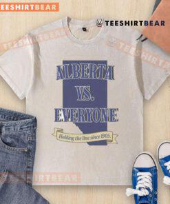 Top Alberta Vs Everyone Holding The Line Since 1905 washed t-shirt featuring a vintage design and comfortable fit.