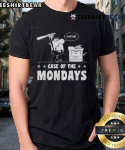 Top Angry Businessman Case Of The Mondays T-Shirt featuring a frustrated office worker graphic, perfect for casual wear.