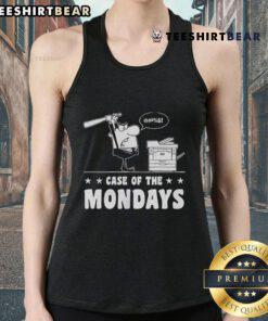 Top angry businessman in a tank top expressing frustration over a case of the Mondays at the office.