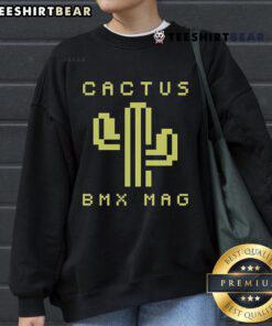 Alt Text: Top Cactus BMX Mag 8 Bit Sweatshirt featuring vibrant pixel art design, perfect for BMX enthusiasts and casual wear.