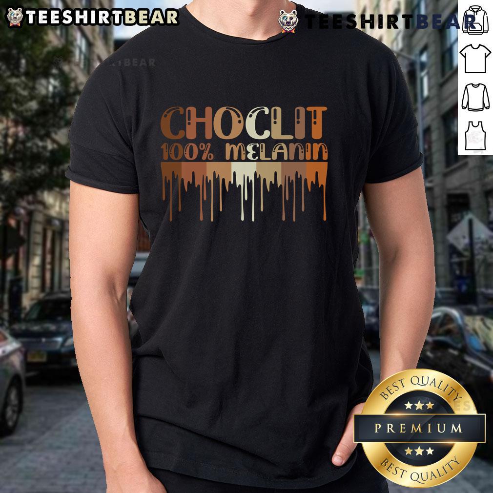 Top Choclit 100% Melanin T-Shirt in vibrant colors, celebrating melanin pride and stylish fashion for all.