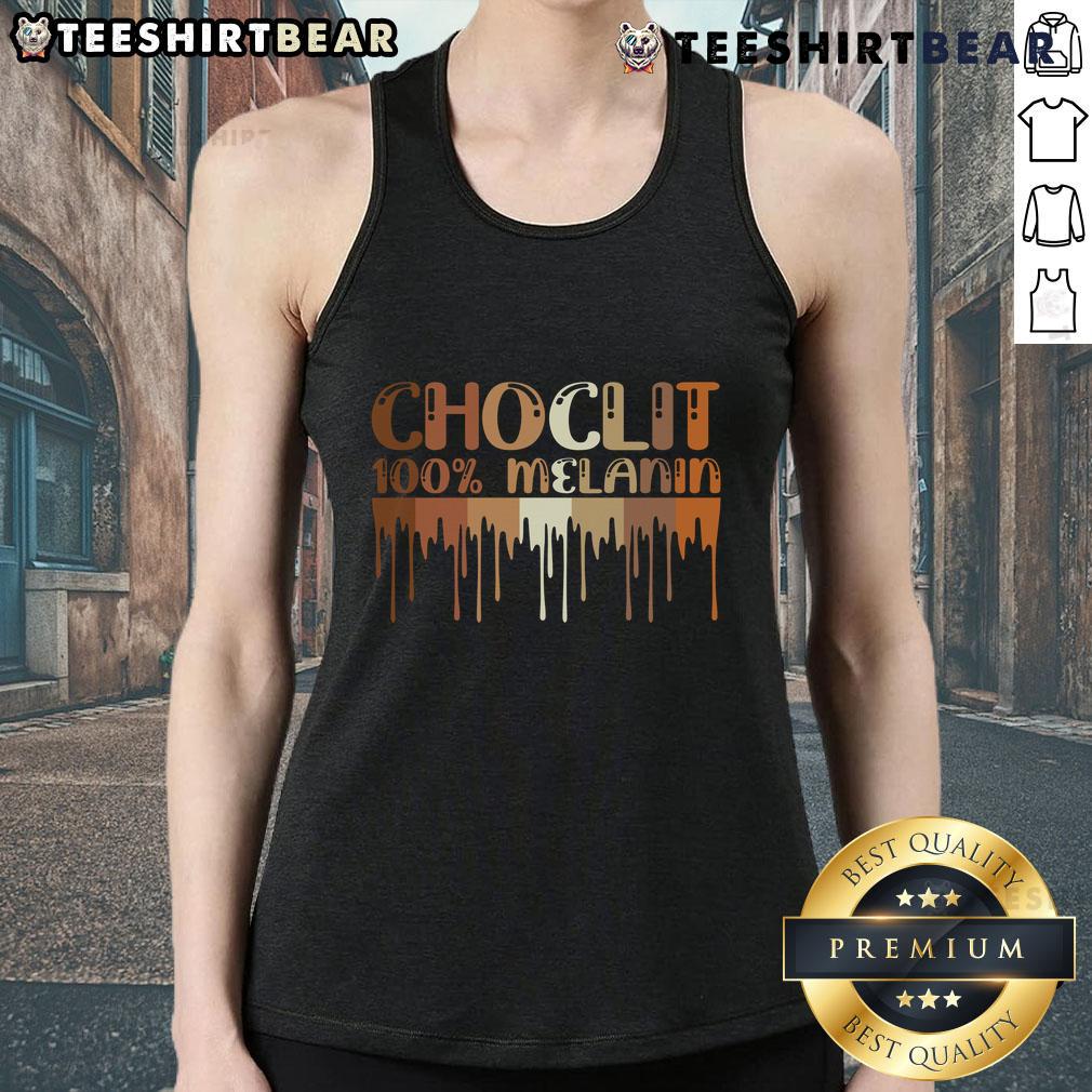 Top Choclit 100 Melanin Tank Top in stylish design, perfect for showcasing melanin pride and fashion-forward looks.