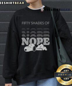 Top Fifty Shades of Nope Snoopy Sweatshirt featuring a fun Snoopy graphic, perfect for casual wear and fans.