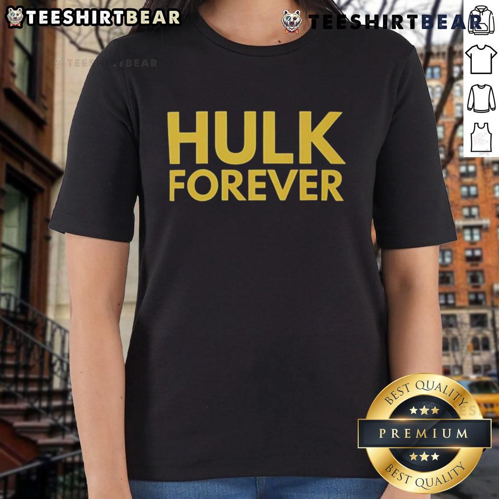 Alt Text: Top Hulk Hogan Forever Remembrance Ladies Tee featuring a vintage design celebrating wrestling legend Hulk Hogan.
