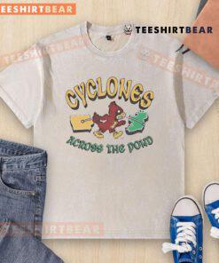 Alt Text: Iowa State Cyclones mascot on a washed t-shirt for the Top ISU Dublin Ireland Game 2025, showcasing team spirit.