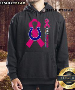 Top Indianapolis Colts X Cancer Awareness 'I'm A Survivor' hoodie showcasing team spirit and support for cancer survivors.