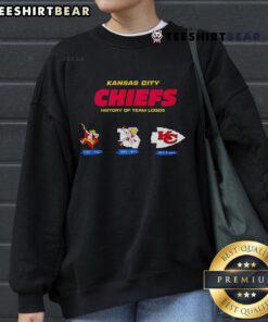 Top Kansas City Chiefs history of team logos sweatshirt featuring iconic designs and vibrant team colors.