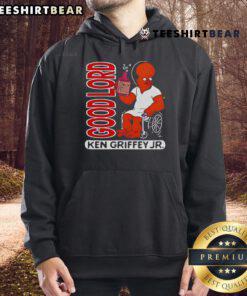 Top Ken Griffey Jr Good Lord cartoon hoodie featuring vibrant graphics of the baseball legend in a stylish design.