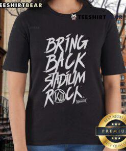 Top Kissin Dynamite Bring Back Stadium Rock ladies tee featuring a stylish design for fans of rock music.