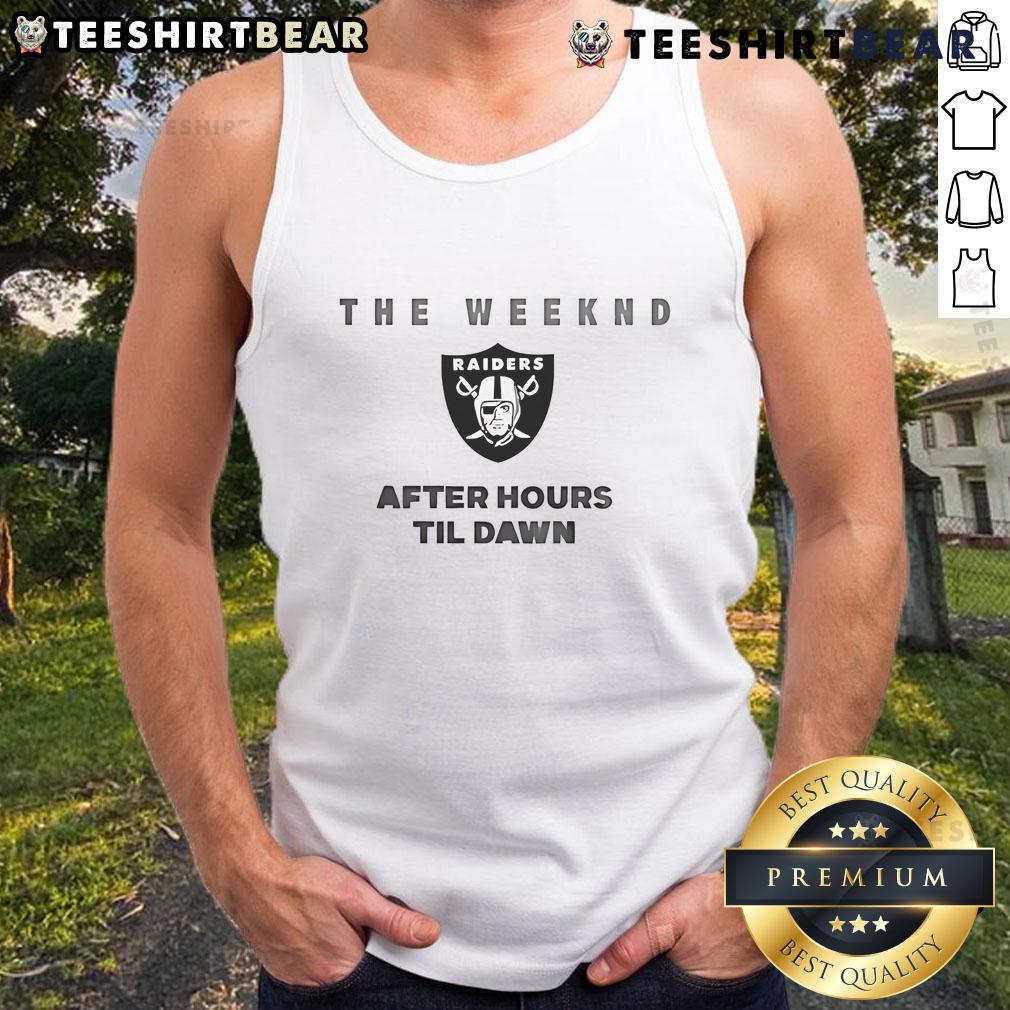 Stylish Top Las Vegas Raiders The Weeknd After Hours Til Dawn 2025 tank top featuring bold graphics and vibrant colors.