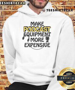 Stylish hoodie featuring 'Top-Make-Podcast-Equipment' design, perfect for podcast enthusiasts and creators.