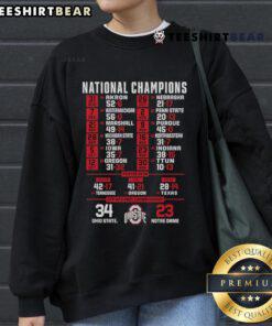 Ohio State sweatshirt celebrating their 34-23 victory over Notre Dame in the CFP National Championship.