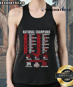 Ohio State vs Notre Dame 34-23 victory tank top celebrating the top national champions in CFP National Championship.