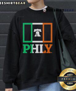 Alt Text: Stylish Top-PHLY Ireland Flag Stack Sweatshirt featuring vibrant colors and a trendy design for casual wear.
