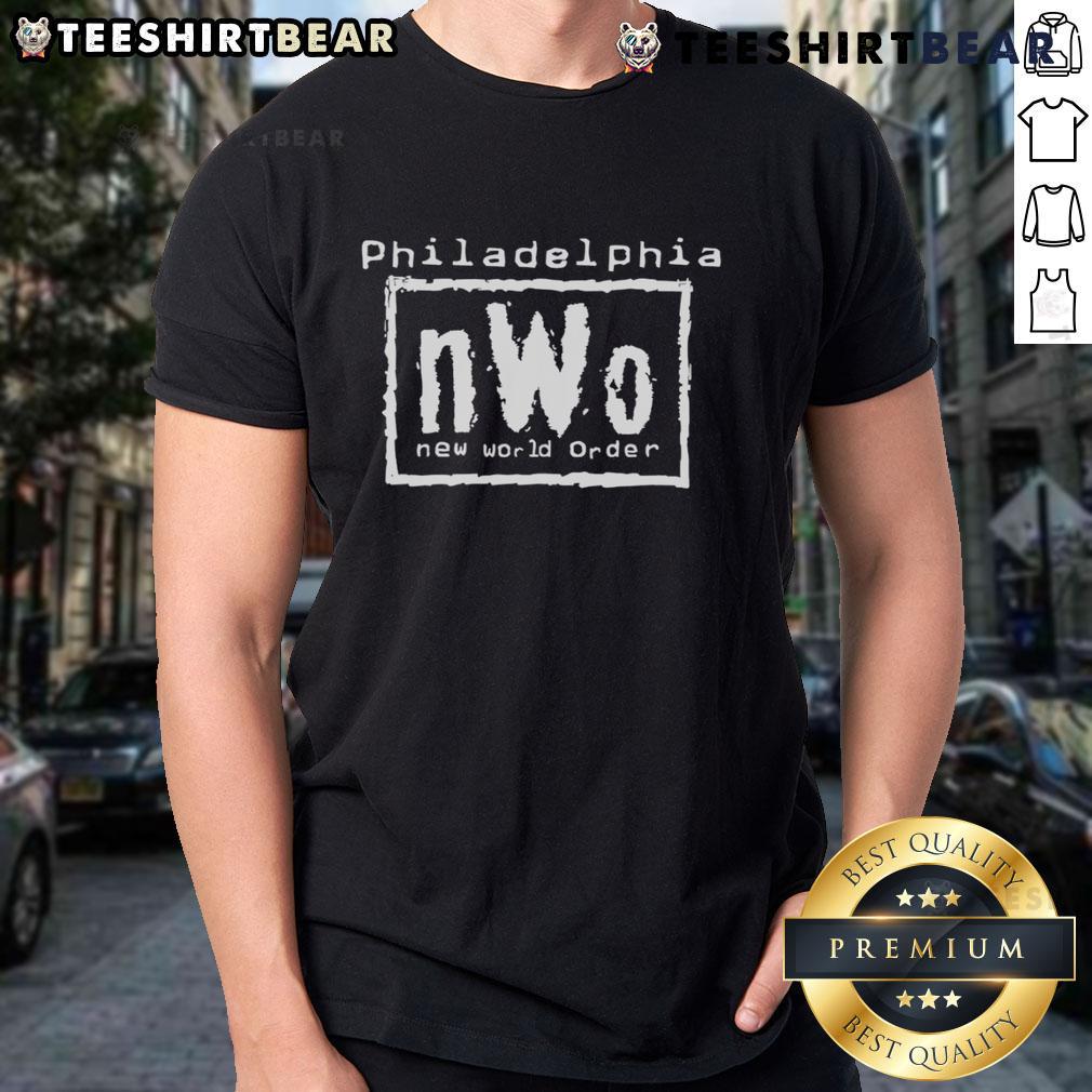 Top Philadelphia NWO New World Order T-Shirt featuring bold graphics and a stylish design for fans of the movement.