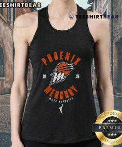 Top Phoenix Suns Mercury WNBA Playoffs 2025 tank top featuring vibrant team colors and logo for fans and athletes.
