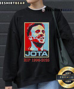 Top RIP Diogo Jota 1996-2025 Hope Sweatshirt featuring a tribute design for the late football player Diogo Jota.
