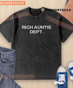 Top Rich Auntie Dept washed t-shirt featuring a stylish design, perfect for casual wear and expressing your unique style.