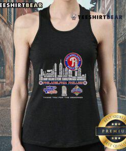 Philadelphia Phillies World Series tank top featuring a skyline design, celebrating unforgettable memories.