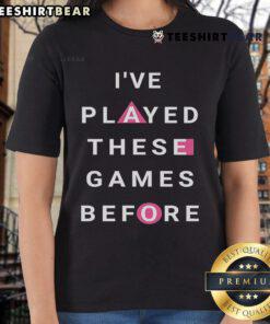 Top Squid Game 3 graphic on a ladies tee, featuring vibrant colors and game-inspired designs for fans of the series.