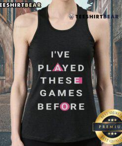 Top Squid Game 3 tank top featuring vibrant graphics and bold colors, perfect for fans of the series and gaming culture.